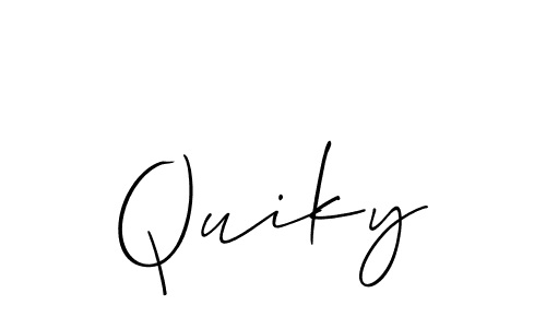 It looks lik you need a new signature style for name Quiky. Design unique handwritten (Allison_Script) signature with our free signature maker in just a few clicks. Quiky signature style 2 images and pictures png