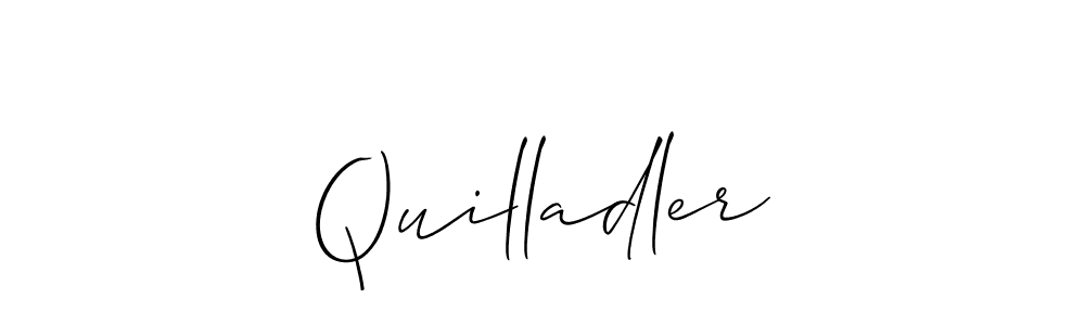 Create a beautiful signature design for name Quilladler. With this signature (Allison_Script) fonts, you can make a handwritten signature for free. Quilladler signature style 2 images and pictures png