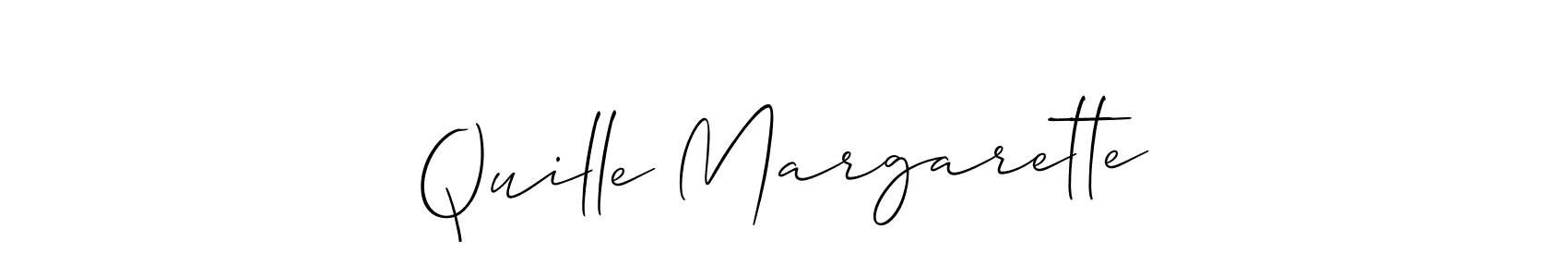 Quille Margarette stylish signature style. Best Handwritten Sign (Allison_Script) for my name. Handwritten Signature Collection Ideas for my name Quille Margarette. Quille Margarette signature style 2 images and pictures png