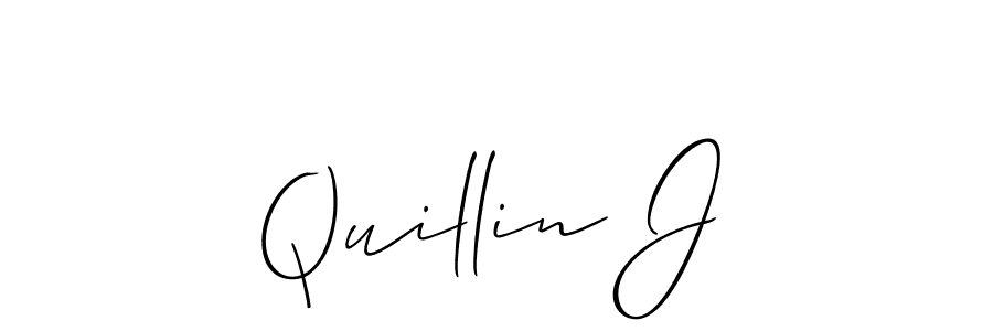 Make a beautiful signature design for name Quillin J. With this signature (Allison_Script) style, you can create a handwritten signature for free. Quillin J signature style 2 images and pictures png