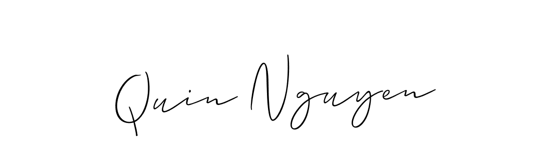 This is the best signature style for the Quin Nguyen name. Also you like these signature font (Allison_Script). Mix name signature. Quin Nguyen signature style 2 images and pictures png