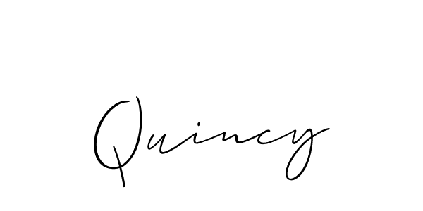 It looks lik you need a new signature style for name Quincy. Design unique handwritten (Allison_Script) signature with our free signature maker in just a few clicks. Quincy signature style 2 images and pictures png
