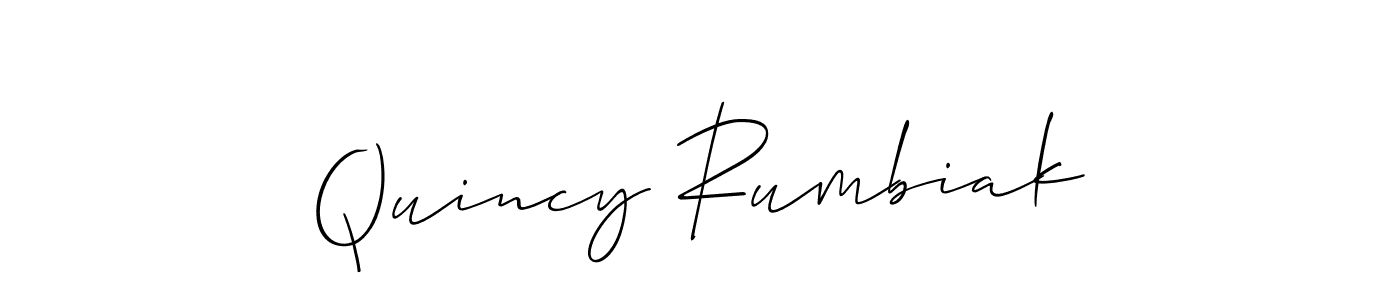 How to Draw Quincy Rumbiak signature style? Allison_Script is a latest design signature styles for name Quincy Rumbiak. Quincy Rumbiak signature style 2 images and pictures png