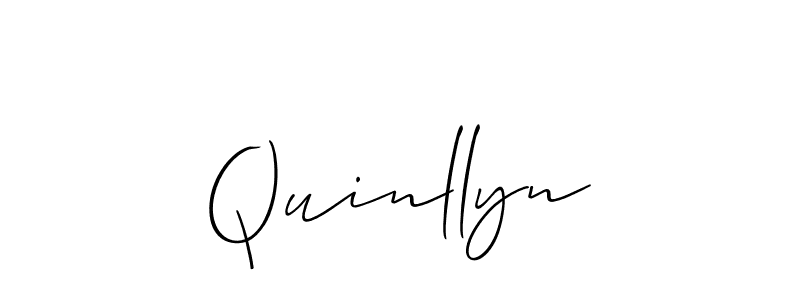 It looks lik you need a new signature style for name Quinllyn. Design unique handwritten (Allison_Script) signature with our free signature maker in just a few clicks. Quinllyn signature style 2 images and pictures png