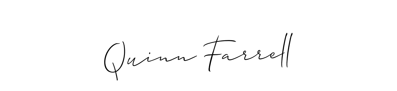 Make a beautiful signature design for name Quinn Farrell. With this signature (Allison_Script) style, you can create a handwritten signature for free. Quinn Farrell signature style 2 images and pictures png