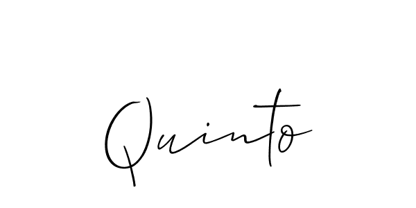 Create a beautiful signature design for name Quinto. With this signature (Allison_Script) fonts, you can make a handwritten signature for free. Quinto signature style 2 images and pictures png