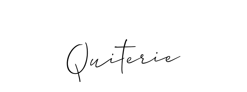 Make a beautiful signature design for name Quiterie. With this signature (Allison_Script) style, you can create a handwritten signature for free. Quiterie signature style 2 images and pictures png