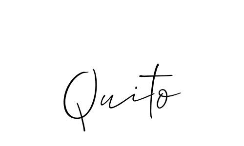 if you are searching for the best signature style for your name Quito. so please give up your signature search. here we have designed multiple signature styles  using Allison_Script. Quito signature style 2 images and pictures png