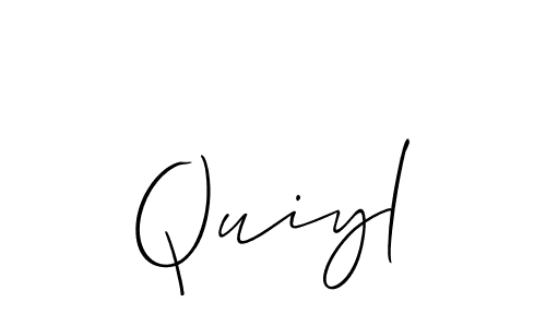 Make a beautiful signature design for name Quiyl. With this signature (Allison_Script) style, you can create a handwritten signature for free. Quiyl signature style 2 images and pictures png