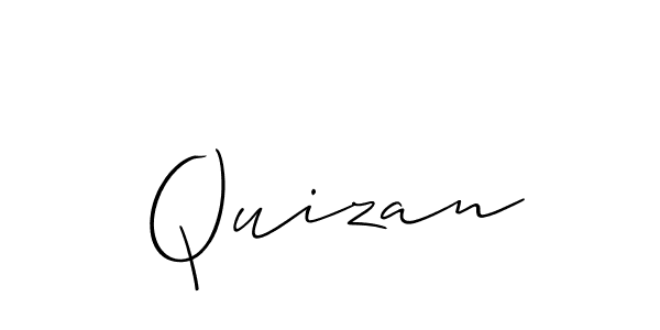 Design your own signature with our free online signature maker. With this signature software, you can create a handwritten (Allison_Script) signature for name Quizan. Quizan signature style 2 images and pictures png
