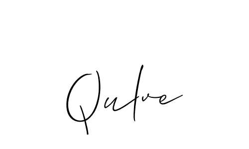 Make a beautiful signature design for name Qulve. With this signature (Allison_Script) style, you can create a handwritten signature for free. Qulve signature style 2 images and pictures png