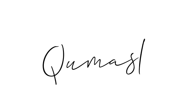 How to make Qumasl signature? Allison_Script is a professional autograph style. Create handwritten signature for Qumasl name. Qumasl signature style 2 images and pictures png