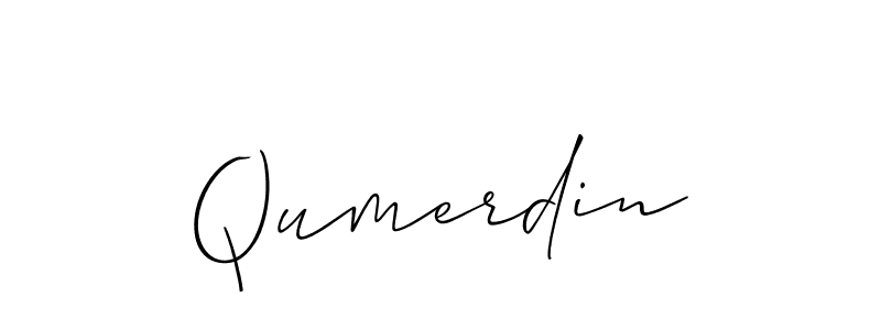 How to Draw Qumerdin signature style? Allison_Script is a latest design signature styles for name Qumerdin. Qumerdin signature style 2 images and pictures png