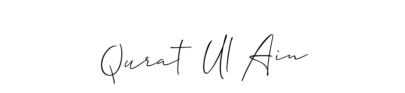 You should practise on your own different ways (Allison_Script) to write your name (Qurat  Ul Ain) in signature. don't let someone else do it for you. Qurat  Ul Ain signature style 2 images and pictures png