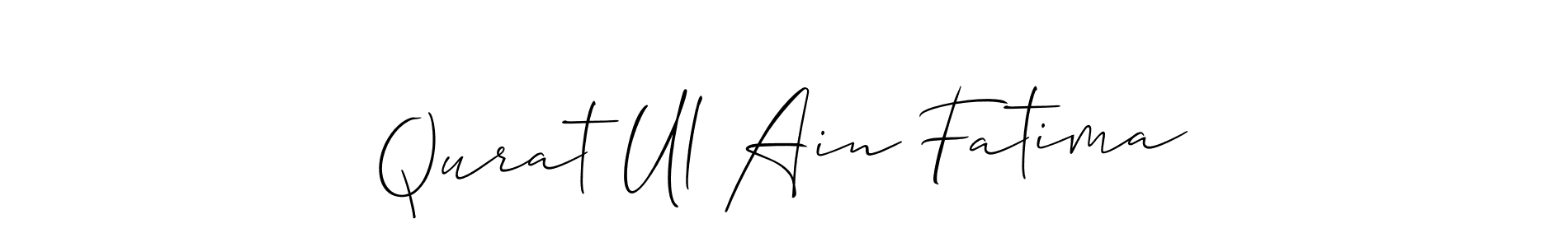 Also we have Qurat Ul Ain Fatima name is the best signature style. Create professional handwritten signature collection using Allison_Script autograph style. Qurat Ul Ain Fatima signature style 2 images and pictures png