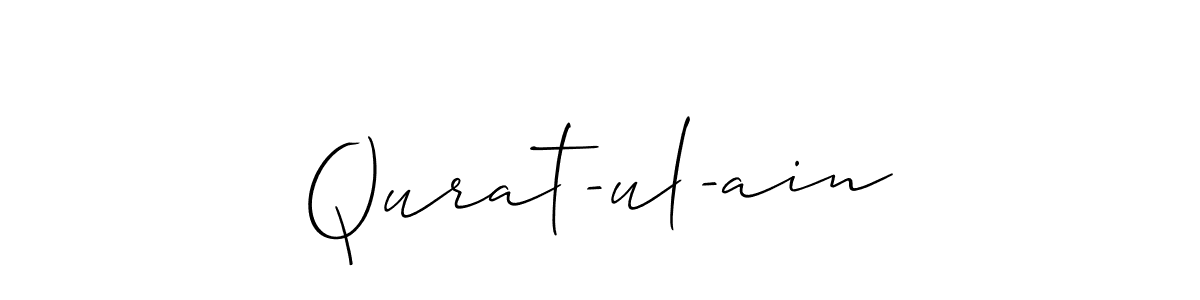 Qurat-ul-ain stylish signature style. Best Handwritten Sign (Allison_Script) for my name. Handwritten Signature Collection Ideas for my name Qurat-ul-ain. Qurat-ul-ain signature style 2 images and pictures png