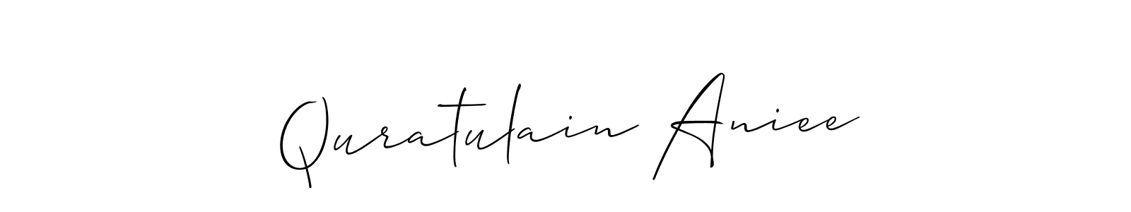Make a short Quratulain Aniee signature style. Manage your documents anywhere anytime using Allison_Script. Create and add eSignatures, submit forms, share and send files easily. Quratulain Aniee signature style 2 images and pictures png