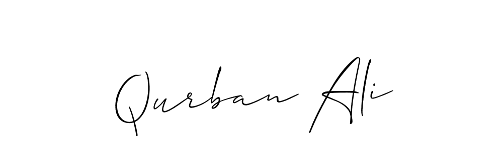 Qurban Ali stylish signature style. Best Handwritten Sign (Allison_Script) for my name. Handwritten Signature Collection Ideas for my name Qurban Ali. Qurban Ali signature style 2 images and pictures png