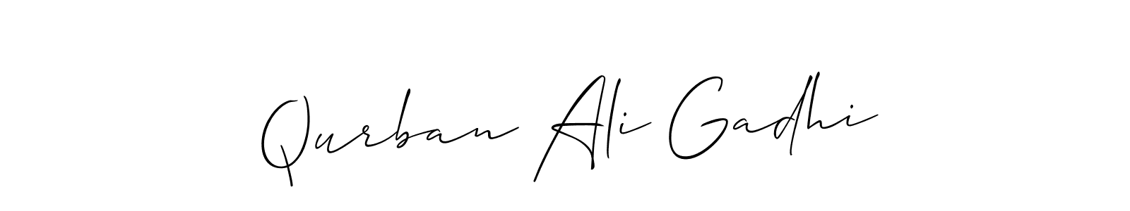 How to Draw Qurban Ali Gadhi signature style? Allison_Script is a latest design signature styles for name Qurban Ali Gadhi. Qurban Ali Gadhi signature style 2 images and pictures png