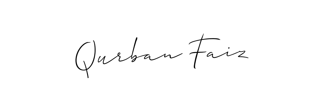 Design your own signature with our free online signature maker. With this signature software, you can create a handwritten (Allison_Script) signature for name Qurban Faiz. Qurban Faiz signature style 2 images and pictures png