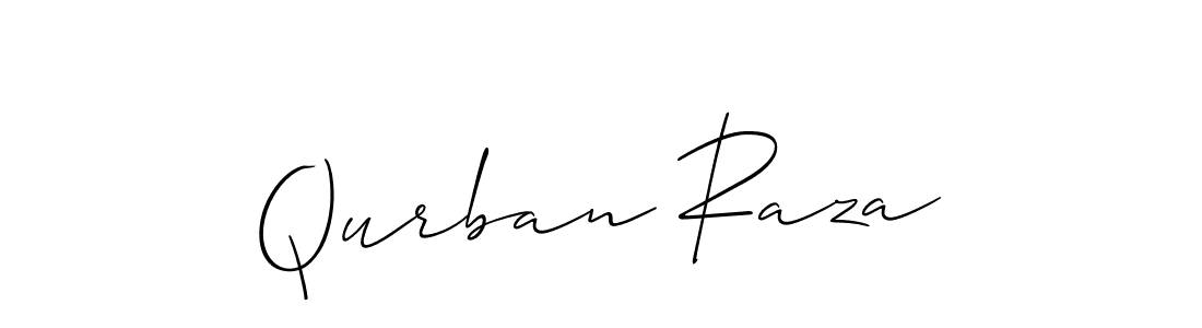 Make a beautiful signature design for name Qurban Raza. With this signature (Allison_Script) style, you can create a handwritten signature for free. Qurban Raza signature style 2 images and pictures png