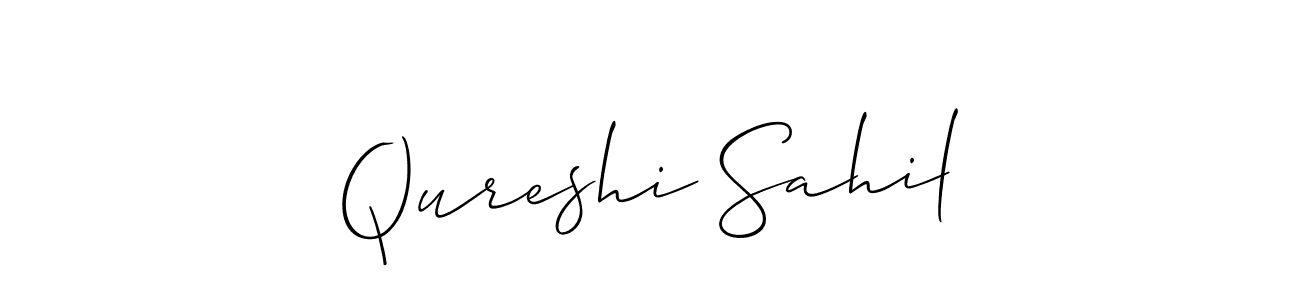 How to make Qureshi Sahil name signature. Use Allison_Script style for creating short signs online. This is the latest handwritten sign. Qureshi Sahil signature style 2 images and pictures png