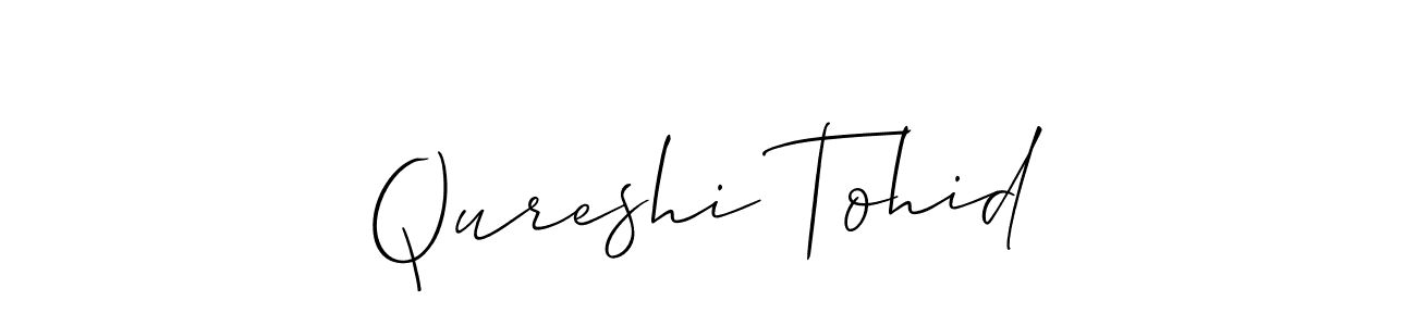 How to make Qureshi Tohid signature? Allison_Script is a professional autograph style. Create handwritten signature for Qureshi Tohid name. Qureshi Tohid signature style 2 images and pictures png