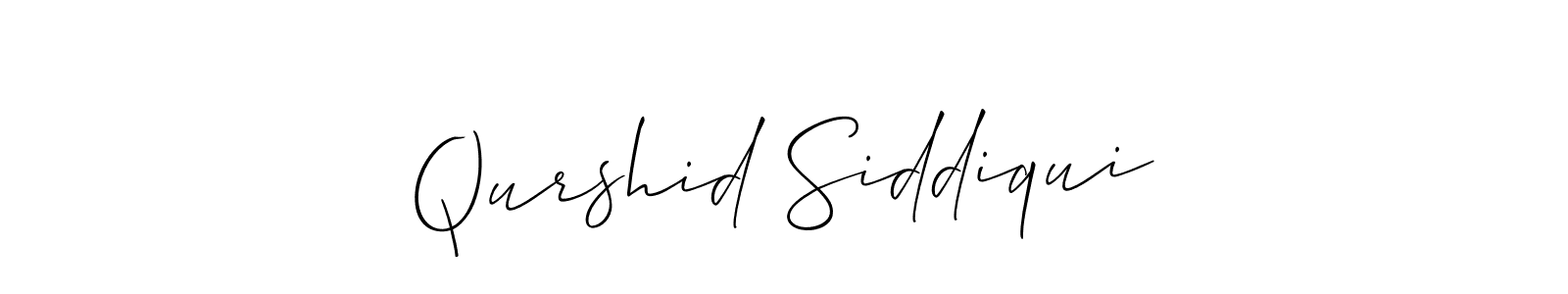 Also we have Qurshid Siddiqui name is the best signature style. Create professional handwritten signature collection using Allison_Script autograph style. Qurshid Siddiqui signature style 2 images and pictures png
