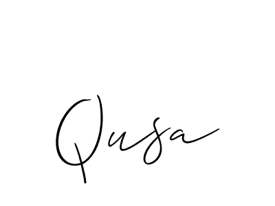 How to Draw Qusa signature style? Allison_Script is a latest design signature styles for name Qusa. Qusa signature style 2 images and pictures png