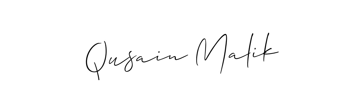 Create a beautiful signature design for name Qusain Malik. With this signature (Allison_Script) fonts, you can make a handwritten signature for free. Qusain Malik signature style 2 images and pictures png