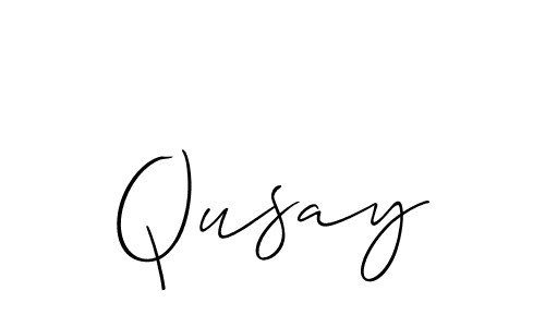 Create a beautiful signature design for name Qusay. With this signature (Allison_Script) fonts, you can make a handwritten signature for free. Qusay signature style 2 images and pictures png