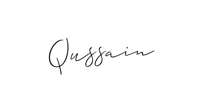 if you are searching for the best signature style for your name Qussain. so please give up your signature search. here we have designed multiple signature styles  using Allison_Script. Qussain signature style 2 images and pictures png