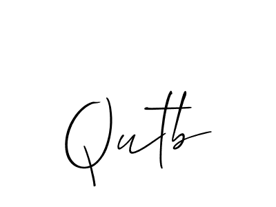 Qutb stylish signature style. Best Handwritten Sign (Allison_Script) for my name. Handwritten Signature Collection Ideas for my name Qutb. Qutb signature style 2 images and pictures png