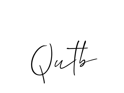 Make a beautiful signature design for name Qutb. With this signature (Allison_Script) style, you can create a handwritten signature for free. Qutb signature style 2 images and pictures png