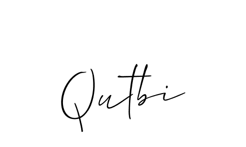 Make a beautiful signature design for name Qutbi. With this signature (Allison_Script) style, you can create a handwritten signature for free. Qutbi signature style 2 images and pictures png