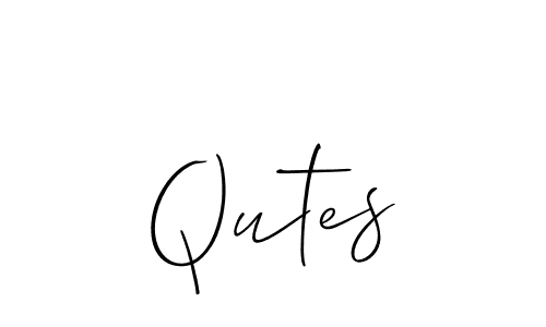 Make a beautiful signature design for name Qutes. With this signature (Allison_Script) style, you can create a handwritten signature for free. Qutes signature style 2 images and pictures png