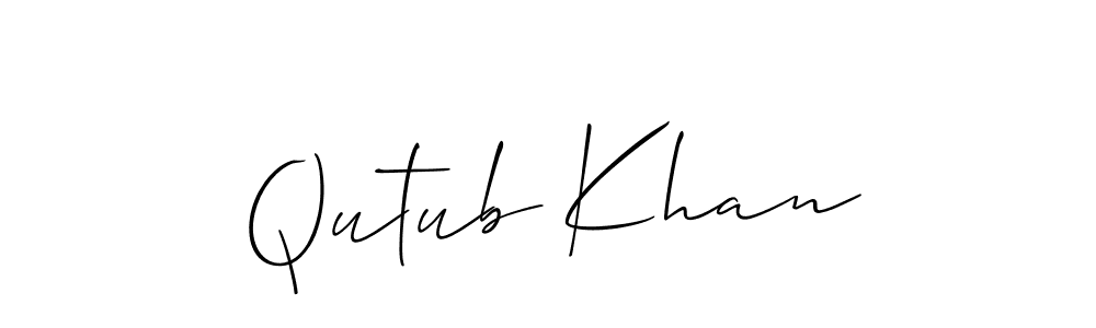 Allison_Script is a professional signature style that is perfect for those who want to add a touch of class to their signature. It is also a great choice for those who want to make their signature more unique. Get Qutub Khan name to fancy signature for free. Qutub Khan signature style 2 images and pictures png