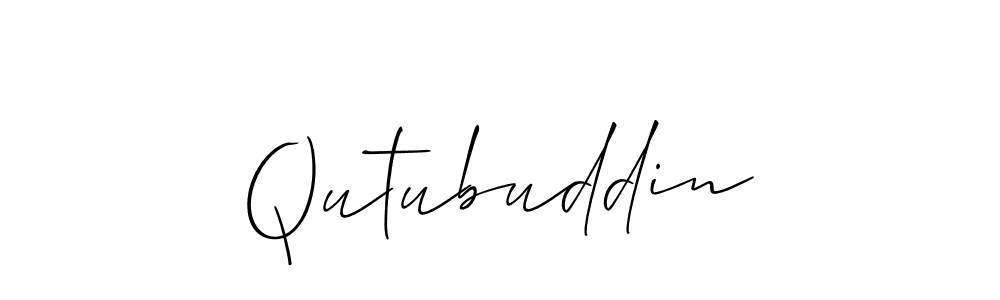 Create a beautiful signature design for name Qutubuddin. With this signature (Allison_Script) fonts, you can make a handwritten signature for free. Qutubuddin signature style 2 images and pictures png