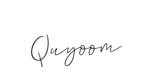 if you are searching for the best signature style for your name Quyoom. so please give up your signature search. here we have designed multiple signature styles  using Allison_Script. Quyoom signature style 2 images and pictures png