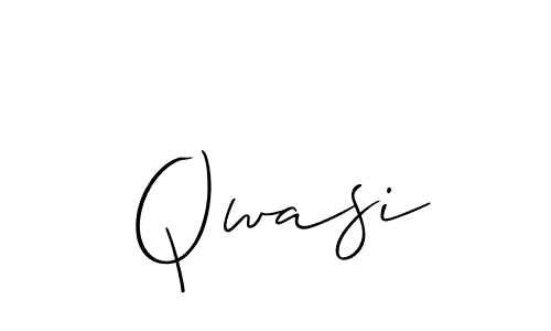 The best way (Allison_Script) to make a short signature is to pick only two or three words in your name. The name Qwasi include a total of six letters. For converting this name. Qwasi signature style 2 images and pictures png