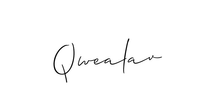 How to Draw Qwealav signature style? Allison_Script is a latest design signature styles for name Qwealav. Qwealav signature style 2 images and pictures png