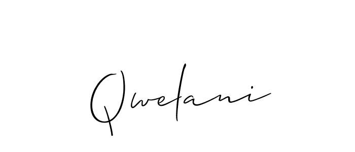 Make a beautiful signature design for name Qwelani. Use this online signature maker to create a handwritten signature for free. Qwelani signature style 2 images and pictures png