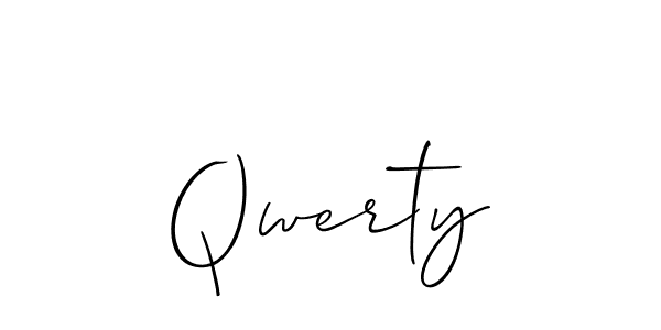 Make a beautiful signature design for name Qwerty. With this signature (Allison_Script) style, you can create a handwritten signature for free. Qwerty signature style 2 images and pictures png