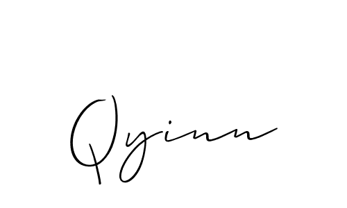 Similarly Allison_Script is the best handwritten signature design. Signature creator online .You can use it as an online autograph creator for name Qyinn. Qyinn signature style 2 images and pictures png