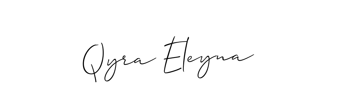 Create a beautiful signature design for name Qyra Eleyna. With this signature (Allison_Script) fonts, you can make a handwritten signature for free. Qyra Eleyna signature style 2 images and pictures png