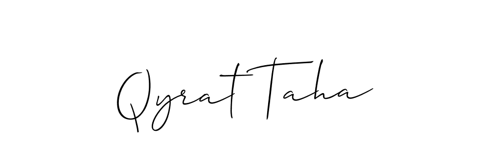 Qyrat Taha stylish signature style. Best Handwritten Sign (Allison_Script) for my name. Handwritten Signature Collection Ideas for my name Qyrat Taha. Qyrat Taha signature style 2 images and pictures png