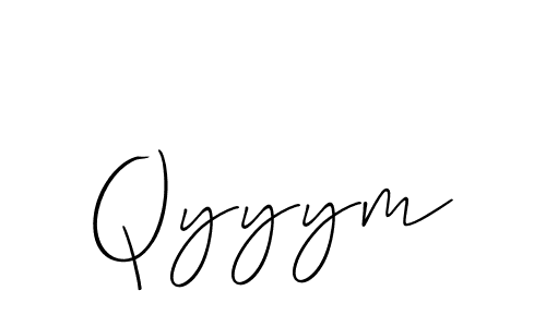 Make a beautiful signature design for name Qyyym. Use this online signature maker to create a handwritten signature for free. Qyyym signature style 2 images and pictures png