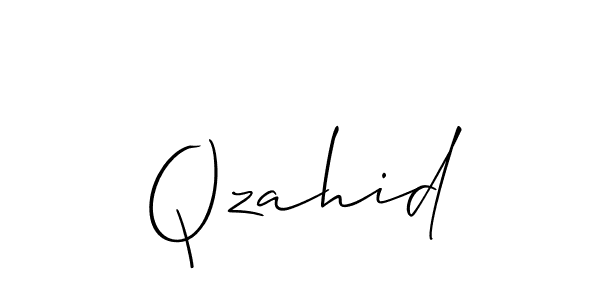 Create a beautiful signature design for name Qzahid. With this signature (Allison_Script) fonts, you can make a handwritten signature for free. Qzahid signature style 2 images and pictures png