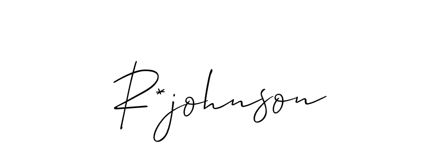 You should practise on your own different ways (Allison_Script) to write your name (R*johnson) in signature. don't let someone else do it for you. R*johnson signature style 2 images and pictures png