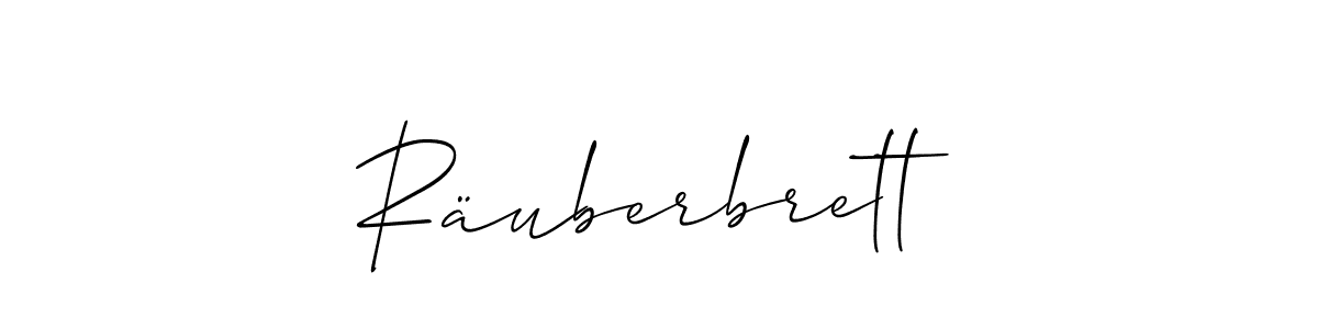 How to Draw Räuberbrett signature style? Allison_Script is a latest design signature styles for name Räuberbrett. Räuberbrett signature style 2 images and pictures png